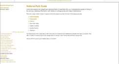 Desktop Screenshot of nationalparkguide.com.au